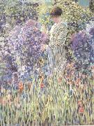 frederick carl frieseke Woman in a Garden (nn02) Sweden oil painting reproduction